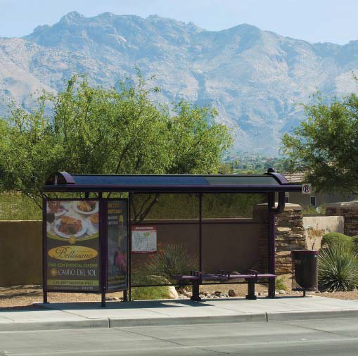 bus stop shelter PV roof