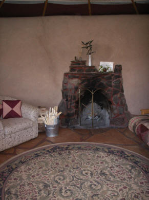 The Hut Earthship -- Living Room